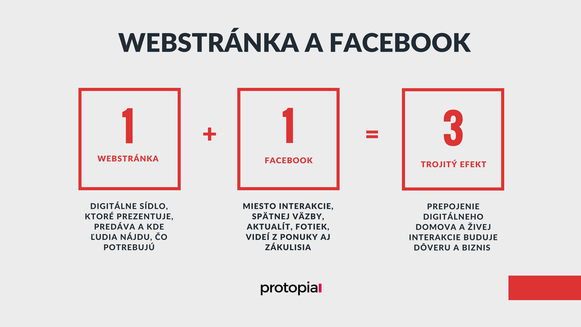 Protopia.sk - webstránka a facebook